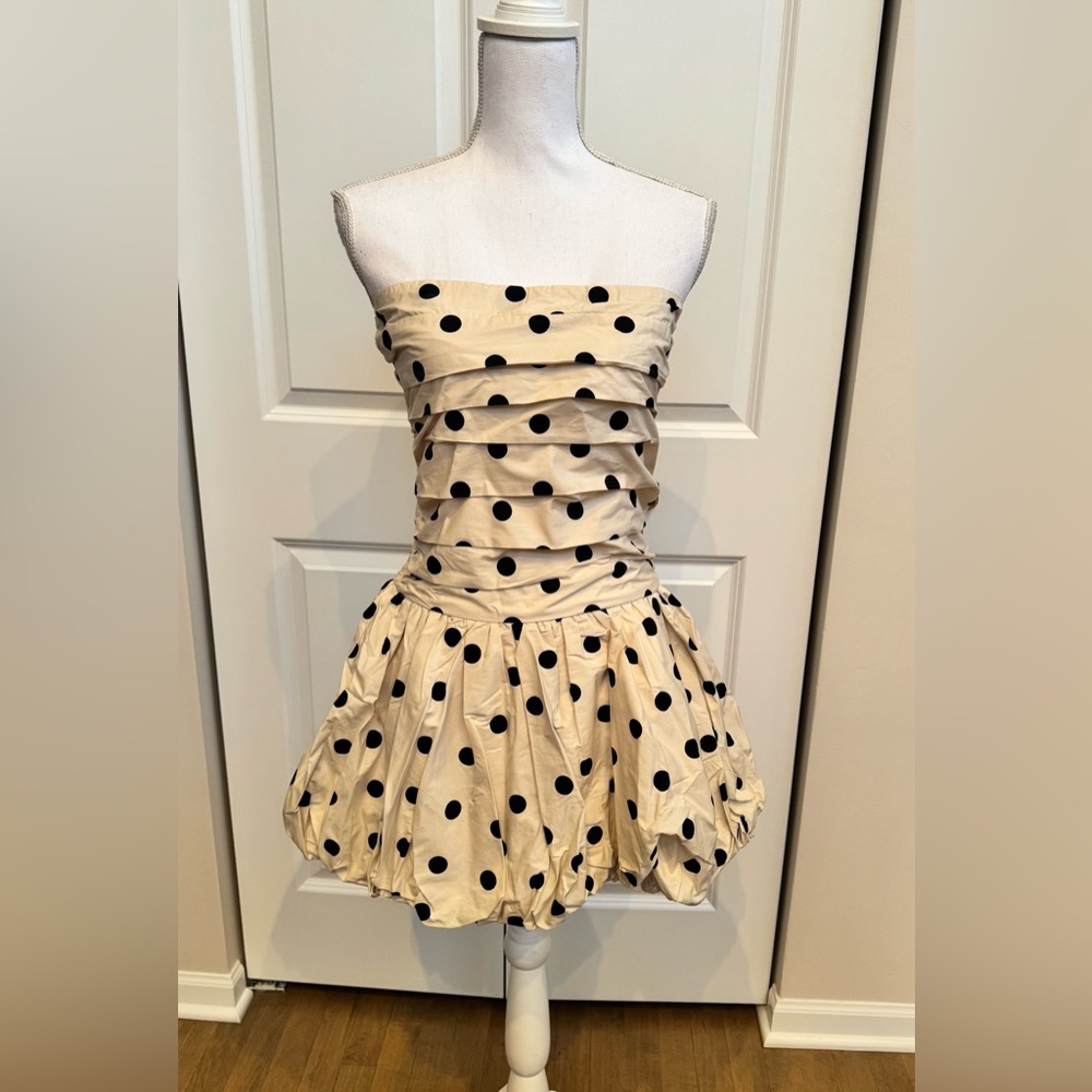 NWT Sofie The Label - Strapless Polka Dot Bubble Skirt Dress (medium) - Picture 3 of 6